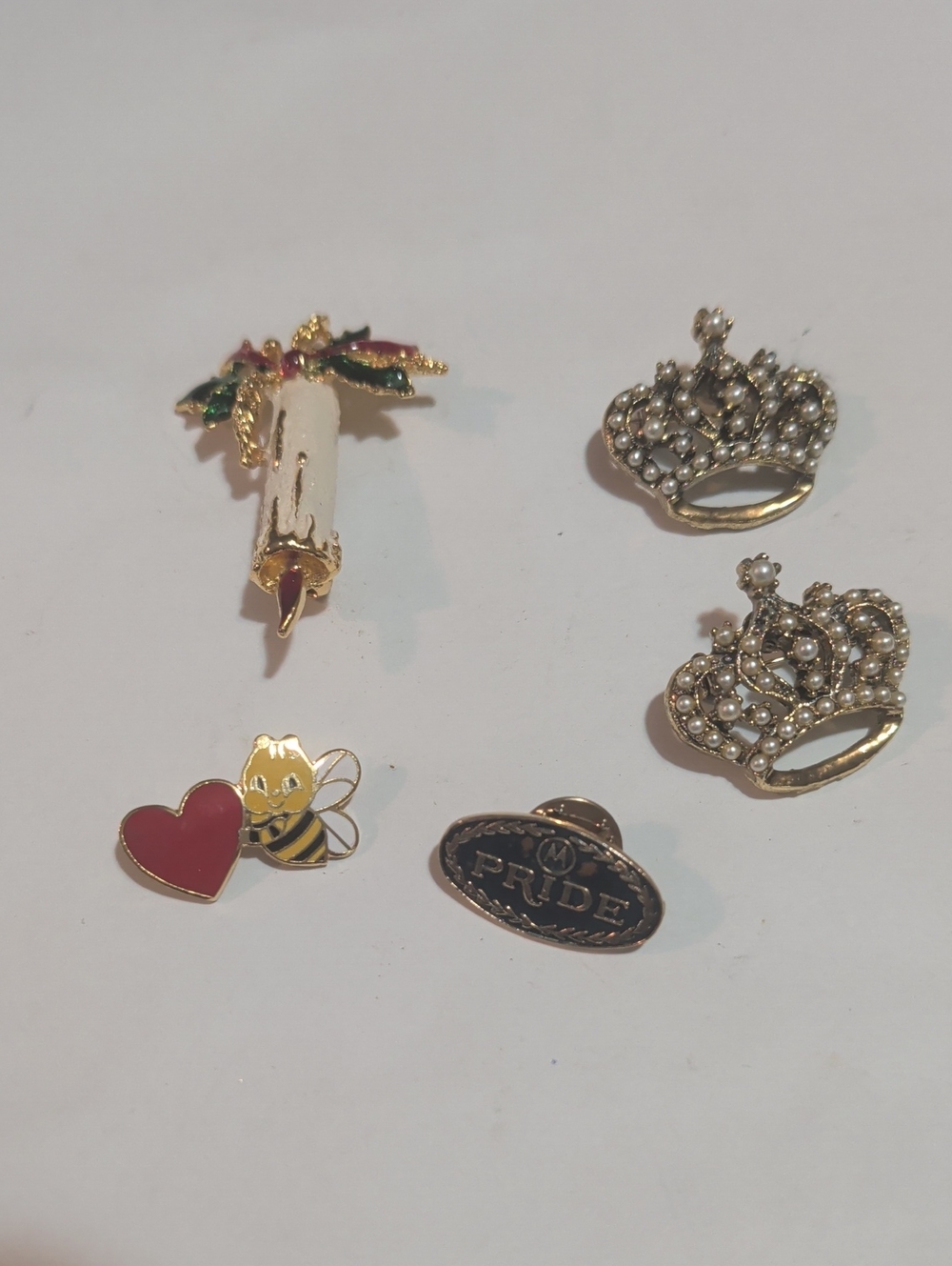 Pride Gold Tone Lapel Pin - Gold